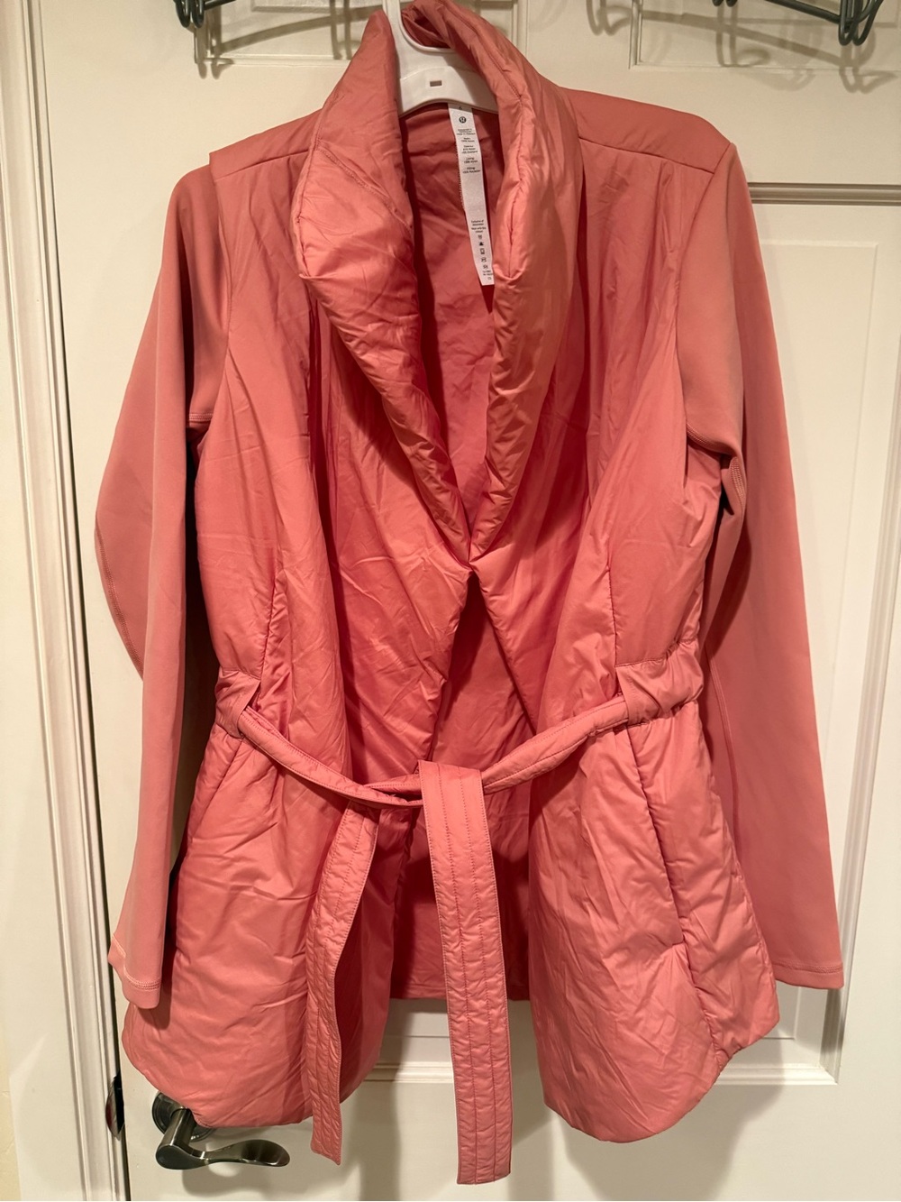 Lululemon Serene Light Wrap Jacket Coral Pink Savannah Size 6